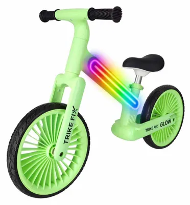 Produktbild von Trike Fix KX2867 Laufrad mit LED-Beleuchtung – neongrün