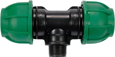 Immagine prodotto di Raccordo a T in PP con filettatura esterna 32 mm x 3/4" x 32 mm