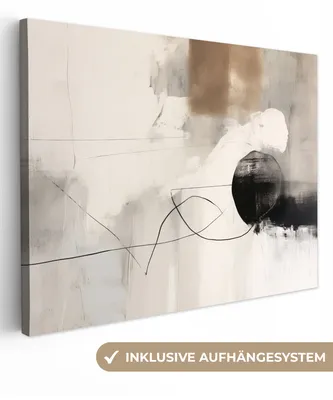 Obrázok produktu pre MuchoWow® - Plátno - Abstraktné umenie - Sivé - Industriálne, nástenné umenie, nástenné dekorácie Obývacia izba, 120x90cm