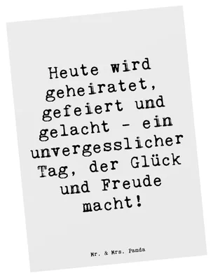 Produktbild von Mr. & Mrs. Panda Fotokarte Spruch Hochzeitsfeier Freude - Weiß - Geschenk, Geschenke, Ansichtskarten, Hochzeitstag, Kunstkarten, Sprüche, Grußkarte, Postkarte, Heiraten