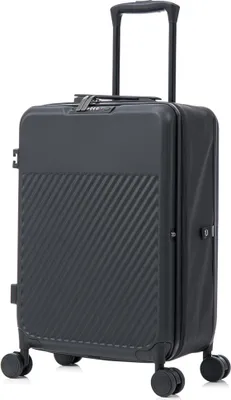 Produktbild von Faltbarer Koffer Trolley Reisekoffer Hartschalenkoffer Bordcase Handgepäck Suitcase mit Rollen und TSA Schloss Schwarz MS-19852