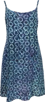 Produktbild von Boho Strandkleid, Minikleid, Sommerkleid, Trägerkleid - Dunkelblau, Damen, Viskose, Kleider