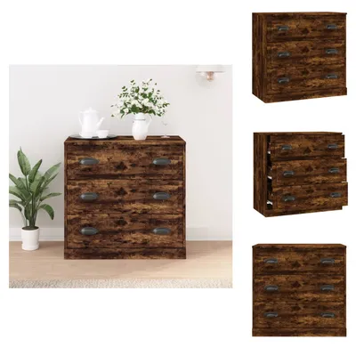 Produktbild von vidaXL Sideboard Räuchereiche 70x35,5x67,5 cm Holzwerkstoff -  Sideboards