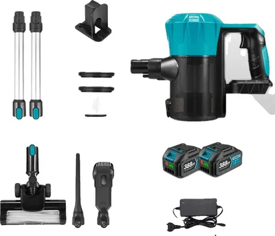 Obrázek produktu pro Vysavač, bezkartáčový motor, HEPA filtr, sada 2 baterií