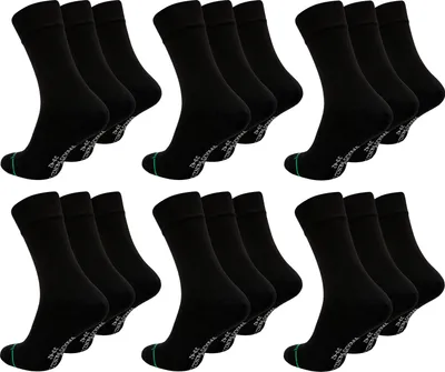 Produktbild von Paolo Renzo Bambus Business Socken Damen & Herren 18 Paar 35/38 Schwarz