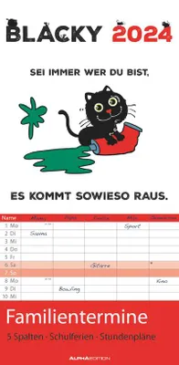 Produktbild von Blacky 2024 Familienplaner - Familien-Timer - Termin-Planer