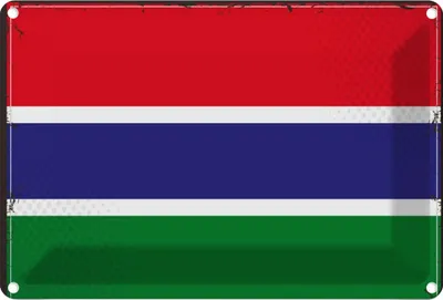 Produktbild von vianmo Blechschild 20x30 cm Gambias the Gambia Flagge Fahne Wappen