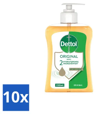 Produktbild von 10 x Dettol Antibakterielle Handseife Original - 250 ml - Vorteilspackung - 10 Stücke