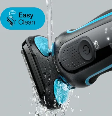 Obrázok produktu pre Braun Series 5 50-M1200S, Planžetový holiaci strojček, Čierna, Modrá, EasyClean, LED, Batérie, Lithium-ion (Li-ion)