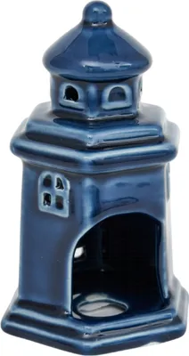Produktbild von Teelichthalter blauer Leuchtturm Keramik - Batela