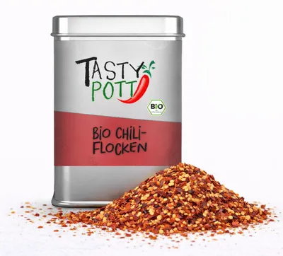 Produktbild von Tasty Pott  Chiliflocken scharf - ab 50g Dose