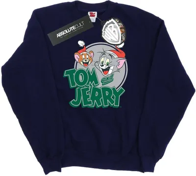 Produktbild von Tom And Jerry - "Christmas Greetings" Sweatshirt für Herren BI46966 (3XL) (Marineblau)