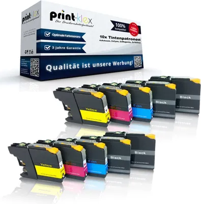 A product shot of multiple ink cartridges and their packaging.