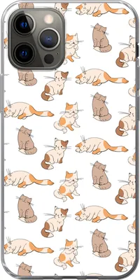 Produktbild von MuchoWow® Handyhülle Schutzhülle Hülle für Telefoonhoesje iPhone 12 Pro Muster - Katze - Kätzchen - Jungen - Mädchen - Kinder - Kinder Silikon Softcase Handy Hülle - Abdeckung