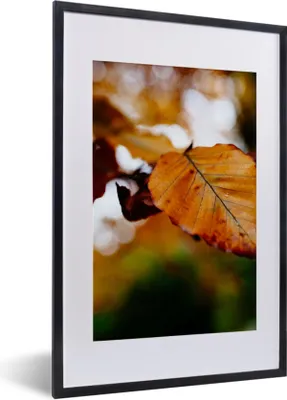 Produktbild von MuchoWow® Gerahmtes Poster Buche - Herbst - Laub 40x60 cm - Poster mit Schwarzem Bilderrahmen Wandposter Rahmen Foto Bilder - Poster in Rahmen