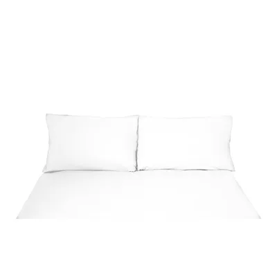 Obrázok produktu pre Jednofarebné súpravy posteľnej bielizne na jednolôžko a manželskú posteľ, 100 % bavlna biela 240x220 cm