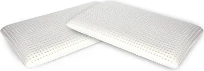 Produktbild von Talamo Italia 2er-Set Kissen für das Bett, 100%  Italy, Ergonomisches Seifen-Kissen aus perforiertem Memory-Schaum, hypoallergen und atmungsaktiv, 70x39xh10 cm