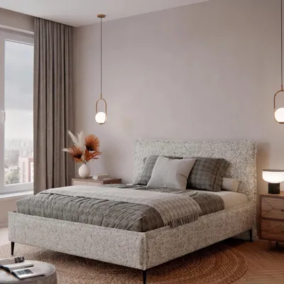 Produktbild von Polsterbett MIKOTTI 140x200 Kaltbeige Webstoff mit Bettkasten & Lattenrost