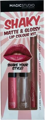Produktbild von Magic Studio | Schminkset SHAKY MATTE & GLOSSY - Lippenfarben - inklusive Kontur, Gloss - Ideal für perfekte Lippen