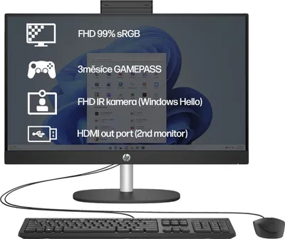 Immagine prodotto di HP 24-cr0900nc, 60,5 cm (23,8"), Full HD, Intel® Celeron®, 8 GB, 512 GB, Windows 11 Home
