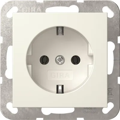 Produktbild von GIRA 418803 Schuko-Steckdose System 55 reinweiss glänzend