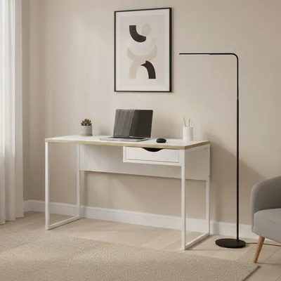 Produktbild von Schreibtisch - Weiß 48,4x130x76,5h cm