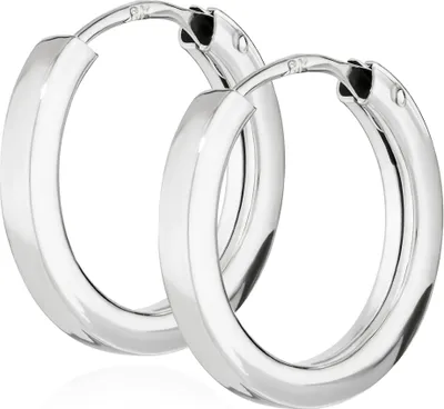 Produktbild von NKlaus Paar Creolen 333 Weiß Gold 8 Karat 10mm Damen Goldohrringe Rund Ohrschmuck 14397