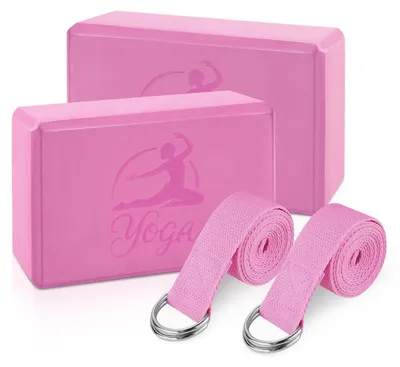Produktbild von Yoga-Blockset mit 2 Blöcken und Gurten
