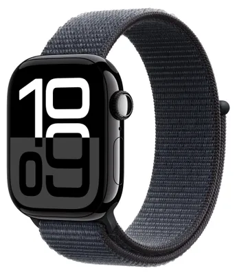 Obrázok produktu pre Apple Watch, Series 10, CELL, diamantschwarz, 42 mm, Hliníkové puzdro, Športová slučka
