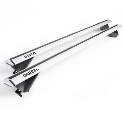 Produktbild von Střešní nosič Owen 3.0 Pro Silver 120 cm - univerzální střešní nosič pro uzavřené a zapuštěné zábradlí | nosnost 90 kg | 2 minuty montáže | certifikát a GS