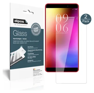Produktbild von 2x Schutzfolie für Elephone A3 - Anti-Shock 9H Folie dipos Glass Displayfolie