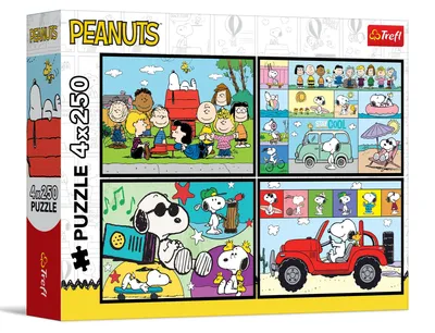 Imagen del producto de Trefl, rompecabezas "Peanuts", 4 x 250 piezas