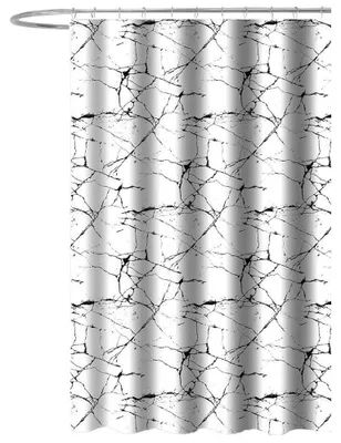 Immagine prodotto di Tenda da doccia 180x180cm, poliestere, motivo marmo