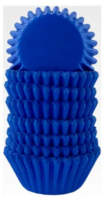 Produktbild von Mini-Muffinförmchen Standard - Ø 32 mm x 20 mm - Blau - 200 Stück - Papier-Backförmchen - für kleine Cupcakes, Muffins, Pralinen