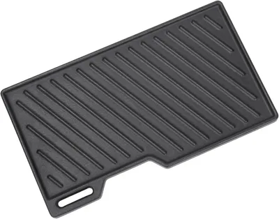 Image de Plaque de cuisson 41,5 x 23,5 cm, en fonte, réversible, 5 kg, pour barbecue