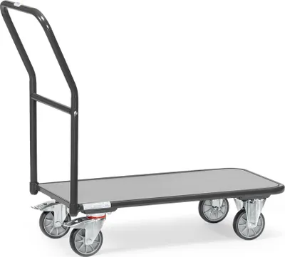 Produktbild von fetra 1200/7016, Sperrholz, Stahl, Transportwagen, Grau, 250 kg, 4 Rad/Räder, 12,5 cm