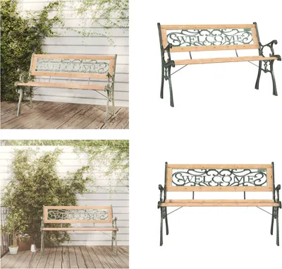 Image de vidaXL Banc de jardin 122 cm en bois massif de sapin - Banc de jardin - Bancs de jardin - Banc en bois - Bancs en bois
