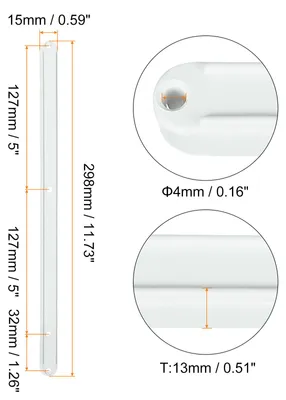 Produktbild von Schubladenschienen, 1Set 300mm - Kunststoffschienen mit Schraube, seitlich montierte gerillte Fš¹hrungsschiene fš¹r Schublade Schrank Nachttisch Kleiderschrank (Wei?)
