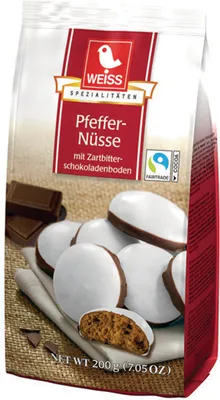 Obrázek produktu pro Weiss Pfeffernüsse s polevou a hořkou čokoládou 200g