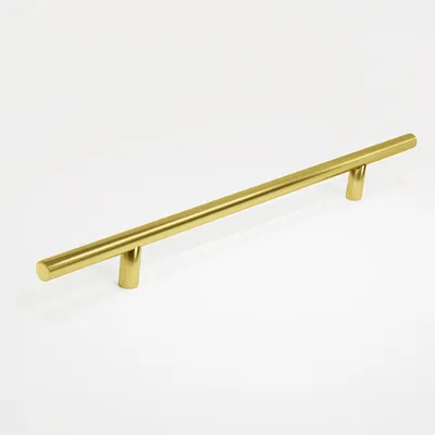 Image de 10 poignées design dorées – entraxe 190 mm – largeur 300 mm – poignées en aluminium biseautées