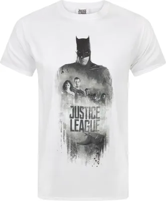 Produktbild von Justice League Herren Characker Line Up T-Shirt NS4413 (S) (Weiß)