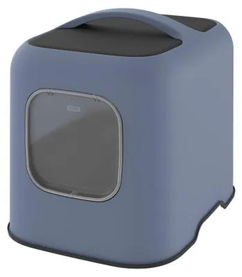 Produktbild von Rotho Katzentoilette mit Haube Biala - 51 x 39,5 x 44,3 cm - 13,5 cm Einstiegshöhe - Katzenklo mit Klappe - Katzen Toilette geruchsdicht mit Schaufel