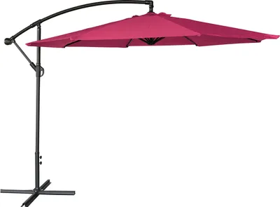 Image de Parasol déporté OAHU rond 3,50m de diamètre fuchsia