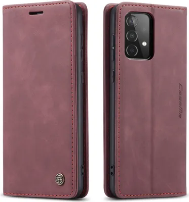 Obrázek produktu pro Samsung Galaxy A72 5G Pouzdro, RetroPolyuretanKožené Pouzdro s Funkcí Stojánku pro Samsung Galaxy A72 5G červené