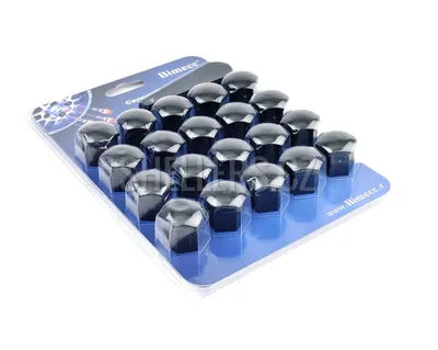 Obrázok produktu pre Sada krytiek na skrutky alebo matice kolies BIMECC, čierna (20ks), (BV19-000), 19mm
