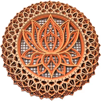 Productafbeelding van Mandala Houten Wanddecoratie voor Slaapkamer en Woonkamer