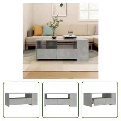 Produktbild von The Living Store Couchtisch Betongrau 102x55x42 cm Holzwerkstoff