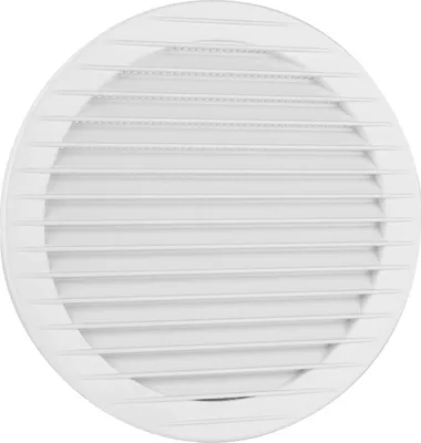 Zdjęcie produktu dla Kratka wentylacyjna z siatką przeciw owadom, kratka z tworzywa sztucznego, kratka wywiewowa, kratka wentylacyjna, biała, Ø 160 mm