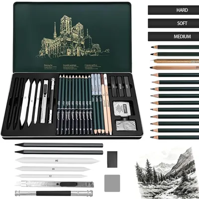 Immagine prodotto di Solidchoice - Set professionale di matite da disegno, 27 pezzi
