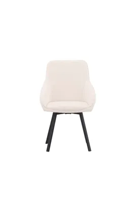 Image de Rosie chaise de salle à manger avec accoudoirs beige